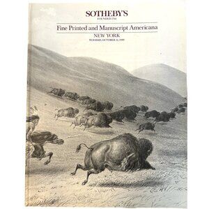Vtg 1989 SOTHEBY'S "Fine Printed and Manuscript Americana" Auction Catalog
